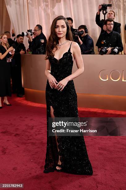 Ana de Armas attends the 83rd annual Golden Globe Awards at The Beverly Hilton on January 11, 2026 in Beverly Hills, California.