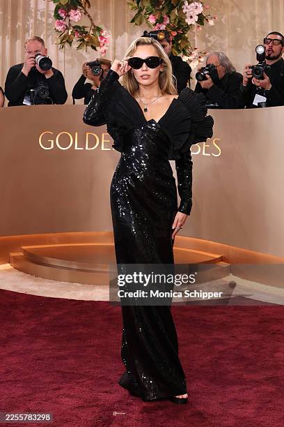 Miley Cyrus attends the 83rd Annual Golden Globe Awards at The Beverly Hilton on January 11, 2026 in Beverly Hills, California.