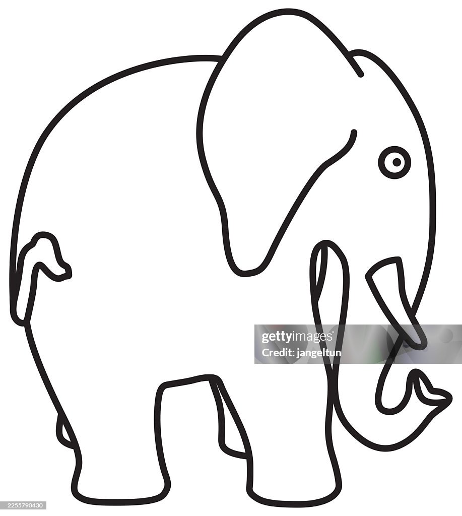 Elephant line art