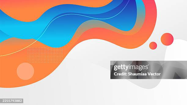 modern blue and orange gradient liquid abstract design on white background - powerpoint presentation stock illustrations