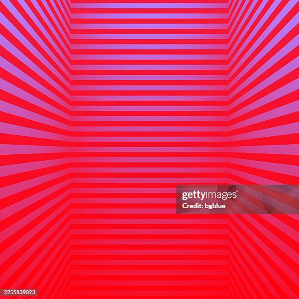 abstract striped background and red gradient - trendy 3d background - room corner stock illustrations