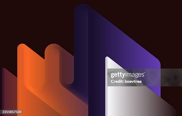 abstract neon glowing curve motion ribbon in dark background - multiple exposure motion stock illustrations