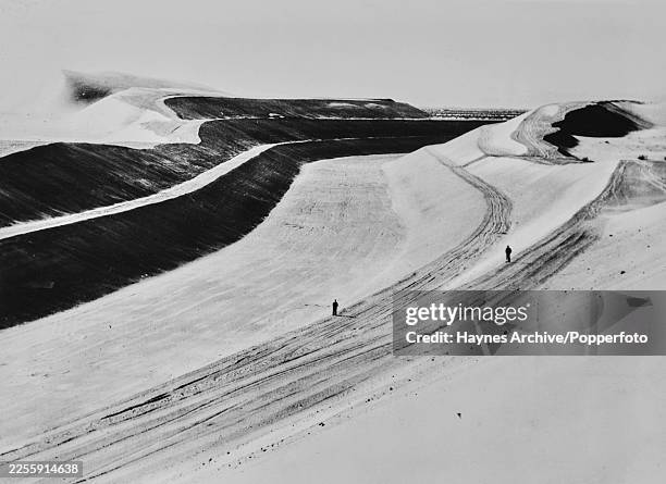 Aerial view of the nearly completed All-American Canal, Arizona, United States, 11th January 1938.