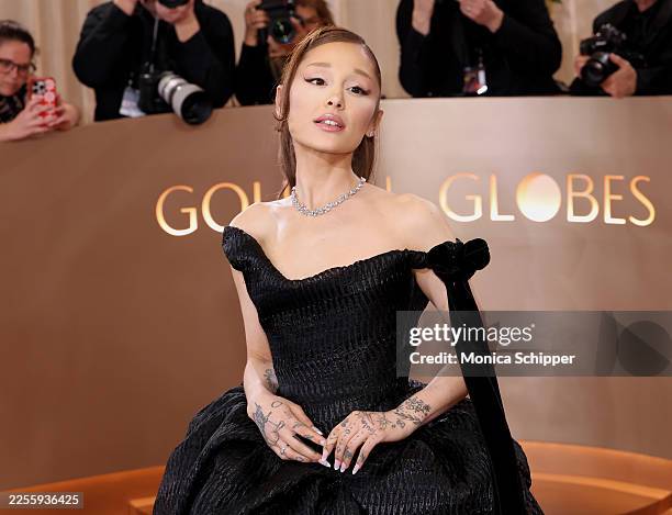 Ariana Grande attends the 83rd Annual Golden Globe Awards at The Beverly Hilton on January 11, 2026 in Beverly Hills, California.