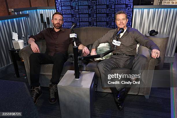Ben Affleck and Matt Damon appear on SiriusXM's 'The Howard Stern Show' at SiriusXM Studios on January 12, 2026 in New York City.