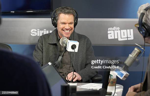 Matt Damon appears in conversation with Andy Cohen on SiriusXM's 'Andy Cohen Live' at SiriusXM Studios on January 12, 2026 in New York City.