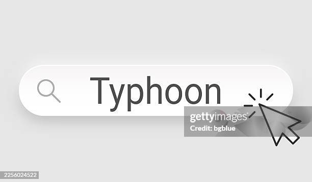 typhoon - search bar with cursor on blank background - strong wind stock illustrations