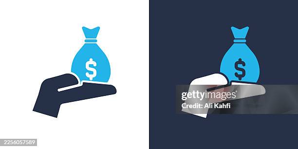 fund glyph solid icon. solid icon that can be applied anywhere, simple, pixel perfect and modern style. - pay gap stock illustrations