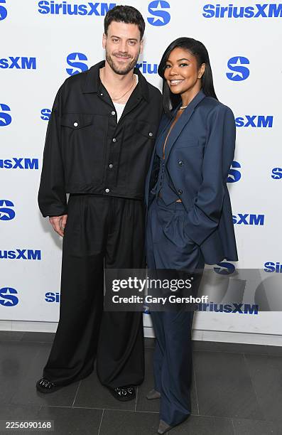 Francois Arnaud and Gabrielle Union-Wade visit SiriusXM Studios on January 13, 2026 in New York City.