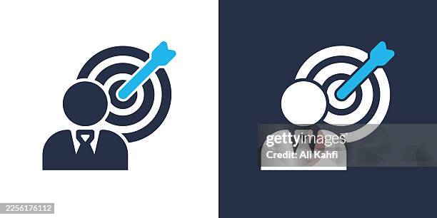 goal glyph solid icon. solid icon that can be applied anywhere, simple, pixel perfect and modern style. - stakeholders stock illustrations