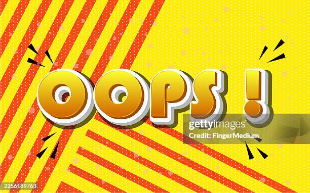 oops text with comic background - oops funny stock illustrations