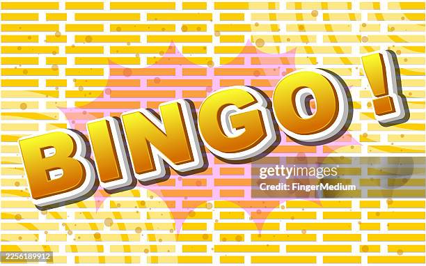 bingo with comic background - bingo stock illustrations