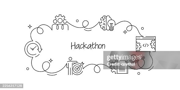 Continuous Line Drawing Hackathon Banner Design. Continuous Line Drawing Hackathon Banner Design.