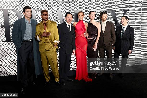 Ashton Kutcher, Jeremy Pope, Anthony Ramos, Bella Hadid, Rebecca Hall, Evan Peters, and Isabella Rossellini attend FX's "The Beauty" New York...