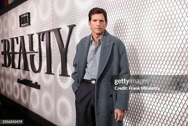 Ashton Kutcher attends the red carpet premiere for FX’s “The Beauty” at The Museum of Modern Art on January 14, 2026 in New York City.