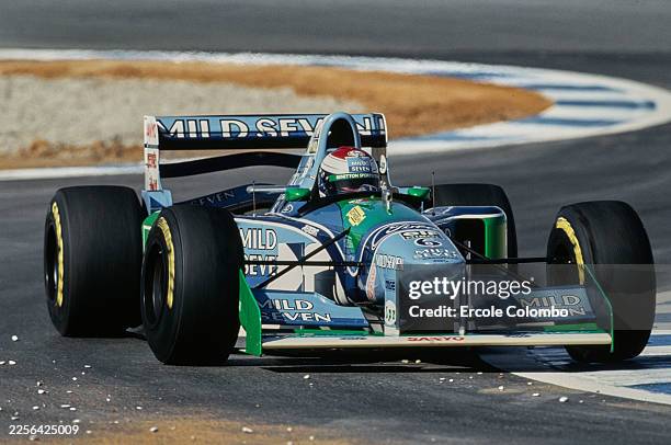 Jos Verstappen from the Netherlands driving the Mild Seven Benetton Ford Benetton B194 Ford V8 during practice for the Formula One Spanish Grand Prix...