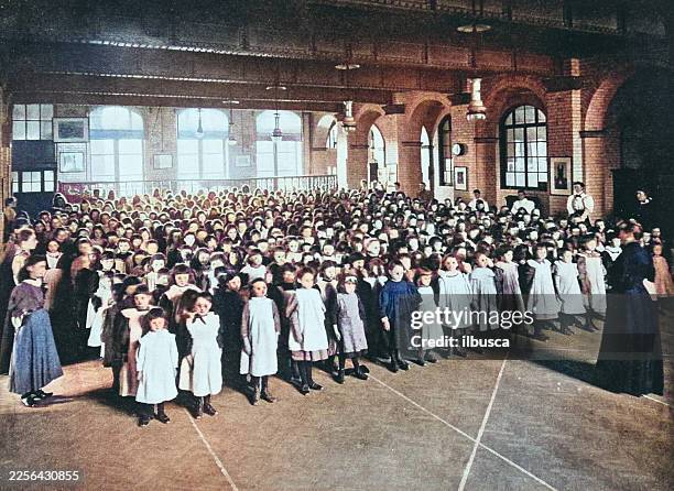 school children singing - choir stock illustrations