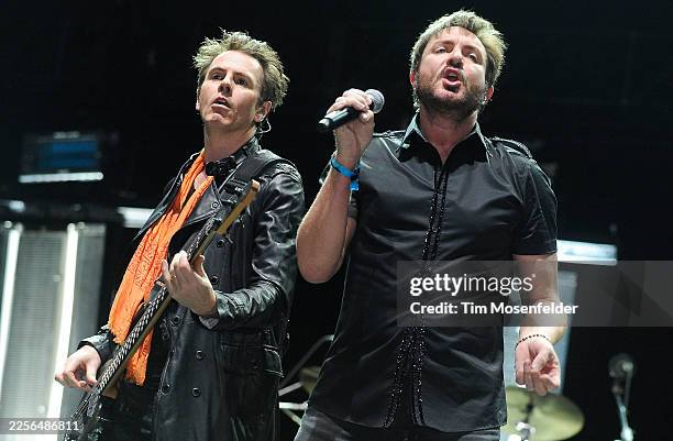 John Taylor and Simon Le Bon of Duran Duran perform during Coachella 2011 at the Empire Polo Fields on April 17, 2011 in Indio, California.