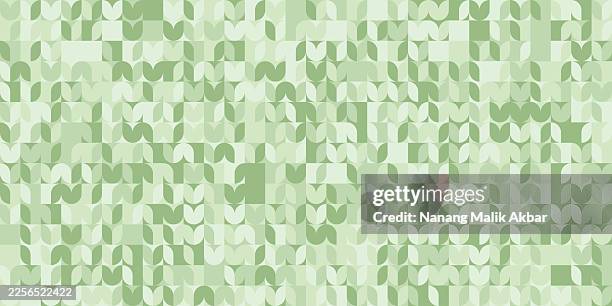 abstract geometric shape seamless pattern for background design - herbal pattern stock illustrations