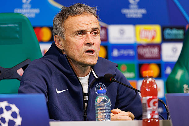 Luis Henrique talks during the Paris Saint-Germain Training Session and Press Conference at Estadio Jose Alvalade on January 19, 2026 in Lisbon,...