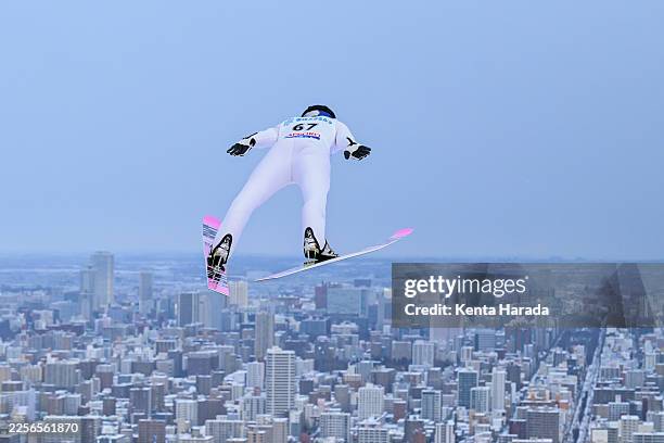 Ryoyu Kobayashi of Japan in action during the official practice of the FIS Men's Ski Jumping Sapporo at Okurayama Jump Stadium on January 16, 2026 in...