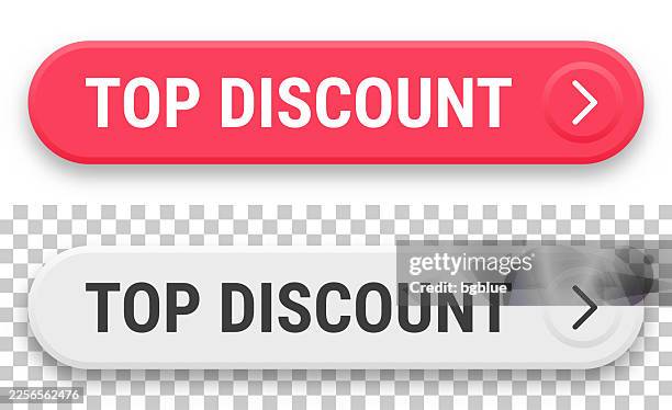 top discount - 3d click web buttons on blank background - embarrassing situation stock illustrations