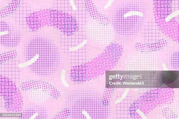 abstract pastel pink geometric background with textured pattern elements - studio seamless backdrop stock illustrations