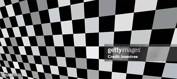 colorful checked chess board texture perspective background - solid colour block stock illustrations