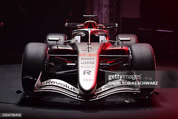 The Audi Revolut F1 car is presented ahead of its entry into the 2026 Formula One season, on January 20 in Berlin.