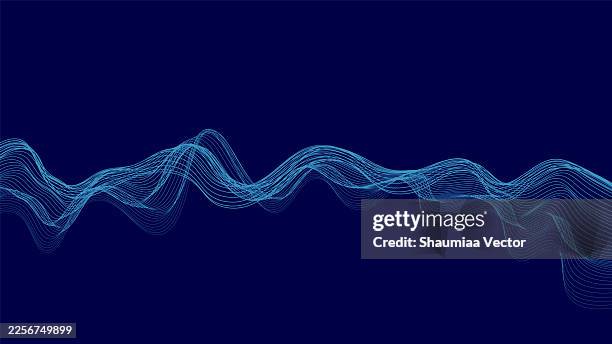 abstract futuristic mountain topography white line art vector on blue background, wireframe landscape grid map with contour lines, low poly peaks, ai data connections, geometric technology illustration - wireframe landscape vector stock illustrations
