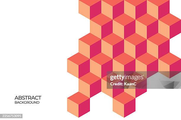 colorful seamless cube shapes background vector stock illustration - 3d cube stock illustrations