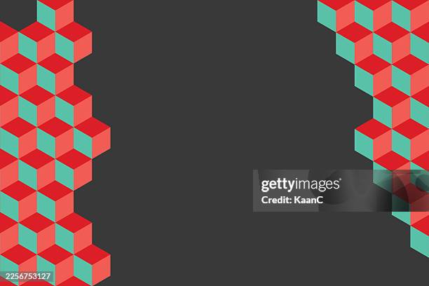 colorful seamless cube shapes background vector stock illustration - grey matter stock illustrations