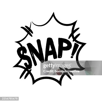 Retro Comic Speech Bubble Snap Text Retro Comic Speech Bubble Snap Text