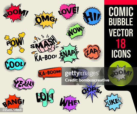 Comic Bubble Vector Icon Set Comic Bubble Vector Icon Set