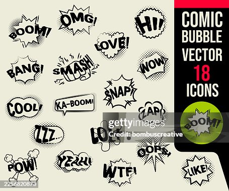 Comic Bubble Vector Icon Set Comic Bubble Vector Icon Set