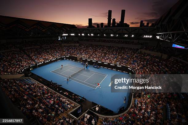 General view of Margaret Court Arena during the Men's Singles First Round match between Alexander Bublik of Kazakhstan and Jenson Brooksby of United...