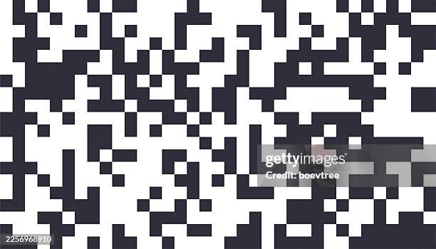 black and white qr code texture cover background - black camo pattern stock illustrations