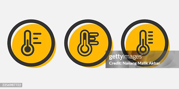 thermometer icon set - drop box stock illustrations