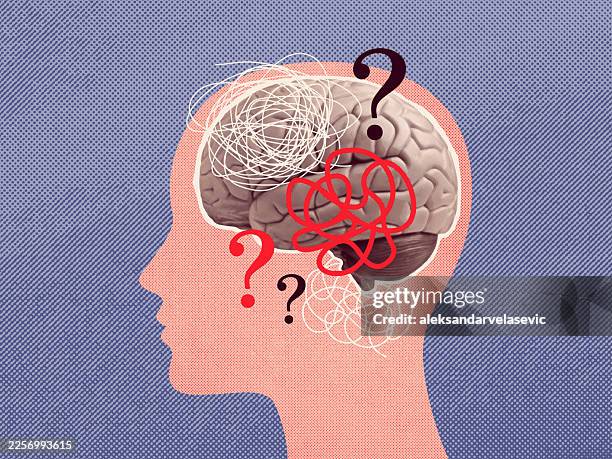 indecision confusion concept - human head stock illustrations