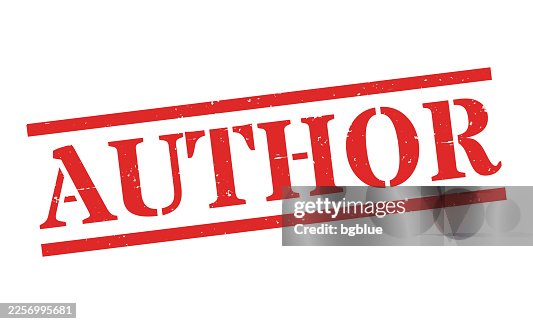 Author - Red rubber stamp on blank background Author - Red rubber stamp on blank background