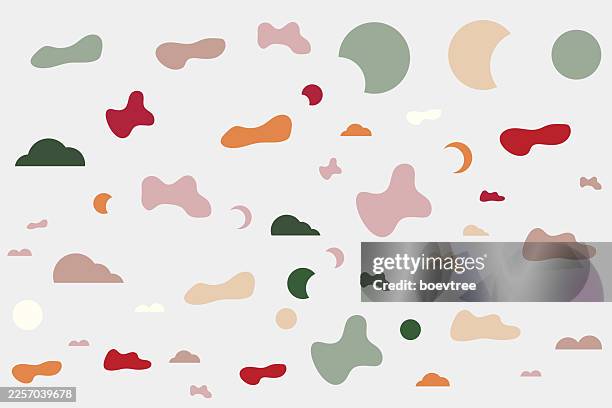 abstract color cute style weather element pattern arranging texture seamless background,sun moon cloudy icon - sun moon stock illustrations