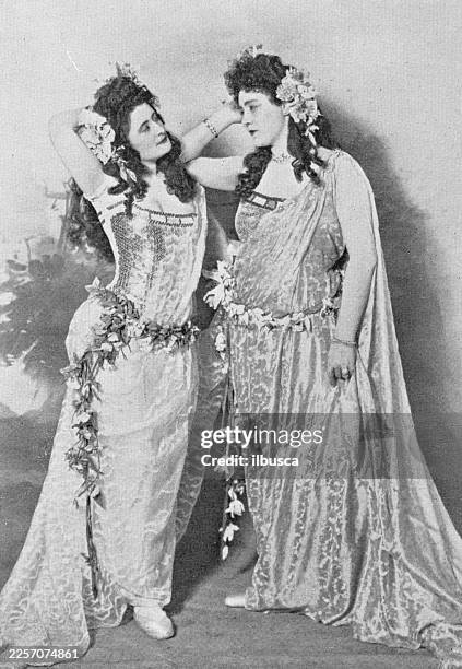 la burgonde (play), robin and torri - ballet performance stock illustrations