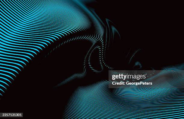 striped swirl pattern abstract background - flowing fabric stock illustrations