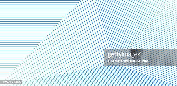abstract blue line pattern background with dynamic geometric perspective, modern abstract linear background with layered diagonal geometry - geometric angle pattern stock illustrations