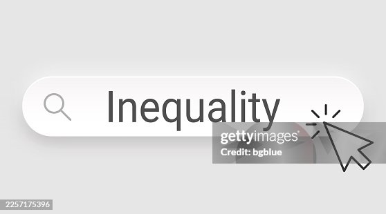 Inequality - Search Bar with cursor on blank background Inequality - Search Bar with cursor on blank background