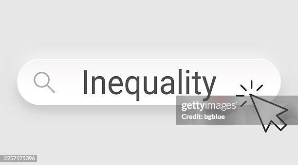 inequality - search bar with cursor on blank background - mouse pointer isolated stock illustrations