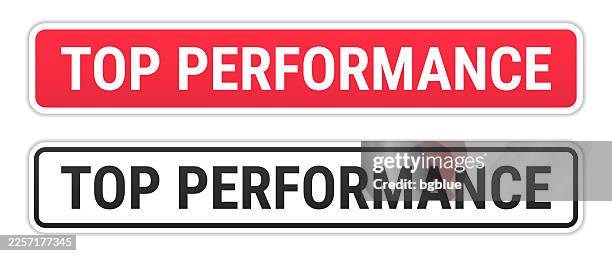top performance - red and black labels on white background - elevate performance stock illustrations