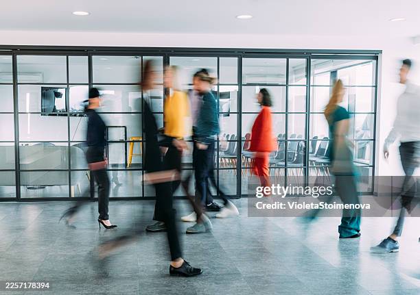 busy corporate office. - defocussed stock pictures, royalty-free photos & images
