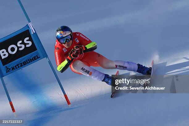 Marco Odermatt of Switzerland during the Audi FIS Ski World Cup - Men's Super G on January 23, 2026 in Kitzbuehel, Austria.