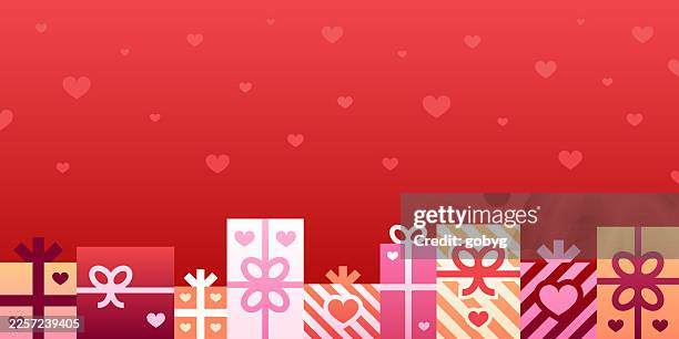 love gift box background - february birthday stock illustrations